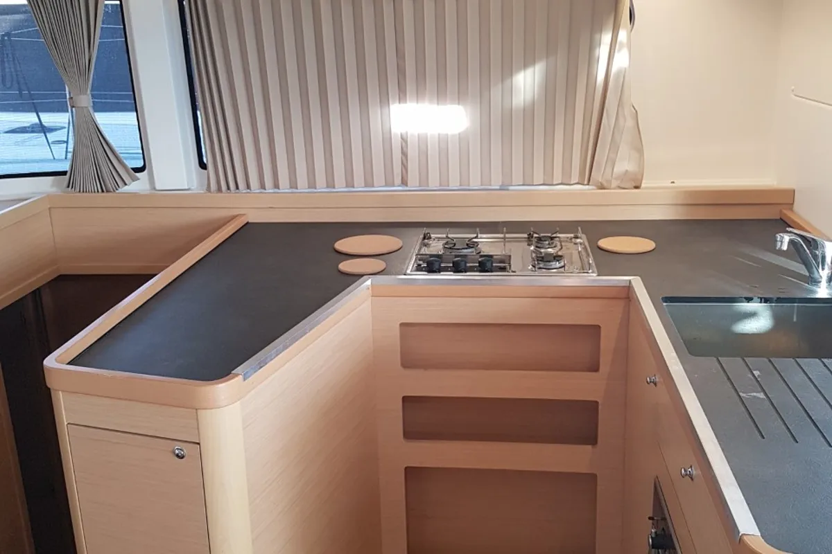 Galley of Agia Irini, a Lagoon 42 catamaran at Municipal Unit of Rhodes, Greece