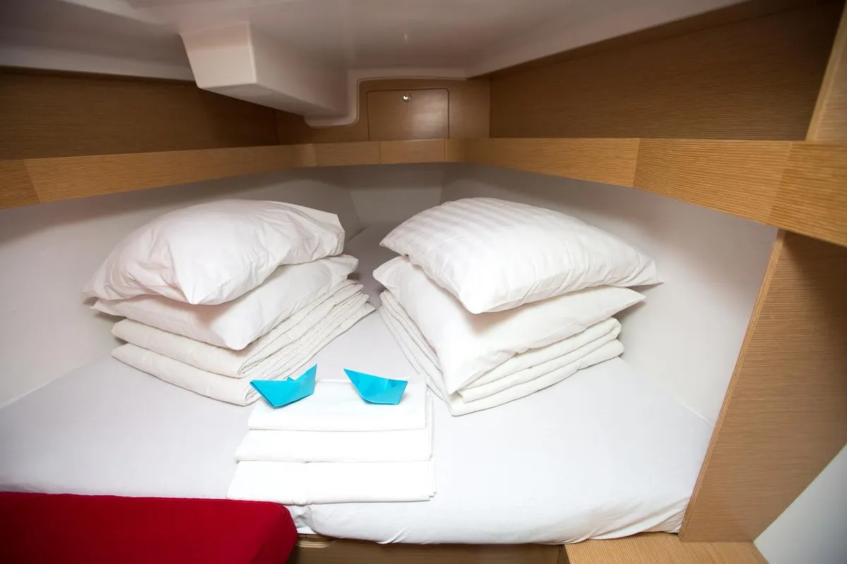 Cabin on Quebec, a Elan 350 Performance sailboat at Grad Biograd na Moru, Croatia