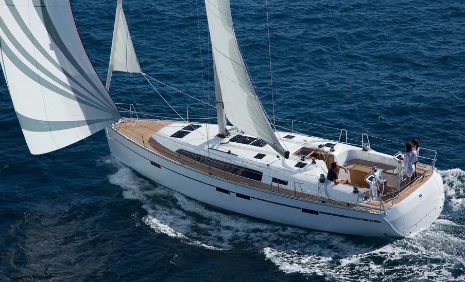 Exterior view of Jameson, a Bavaria Cruiser 46 sailboat at Zadar, Croatia