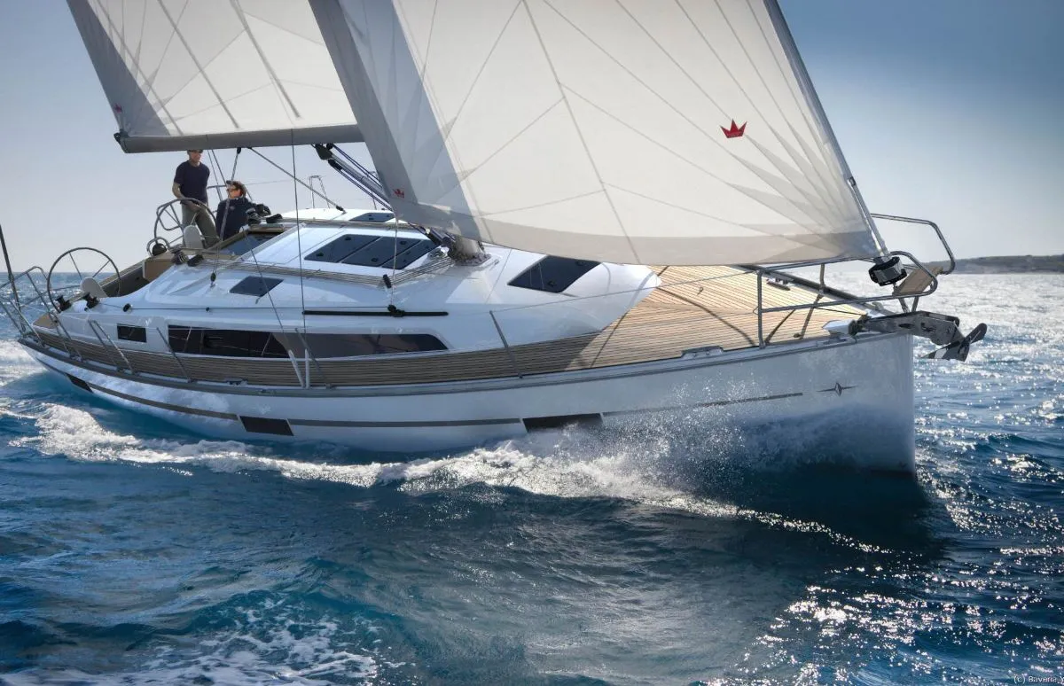 Exterior view of Jameson, a Bavaria Cruiser 46 sailboat at Zadar, Croatia