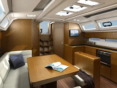 Salon of Jameson, a Bavaria Cruiser 46 sailboat at Zadar, Croatia