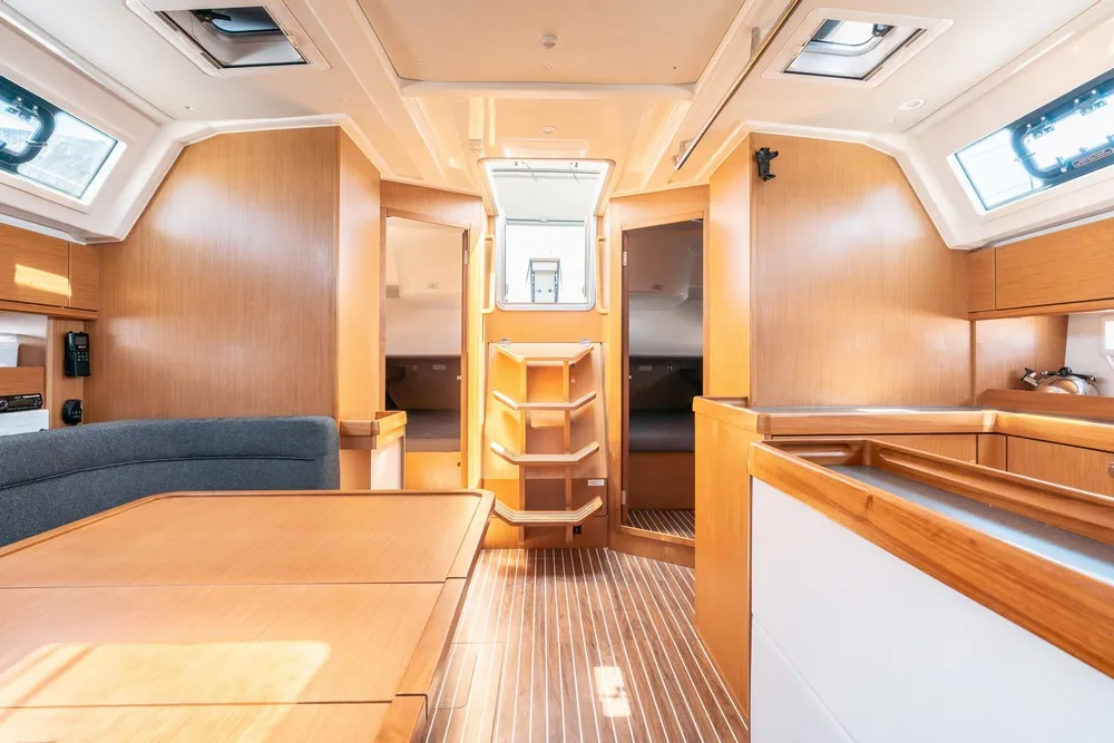 Salon of Fedra, a Bavaria Cruiser 46 sailboat at Municipal Unit of Rhodes, Greece