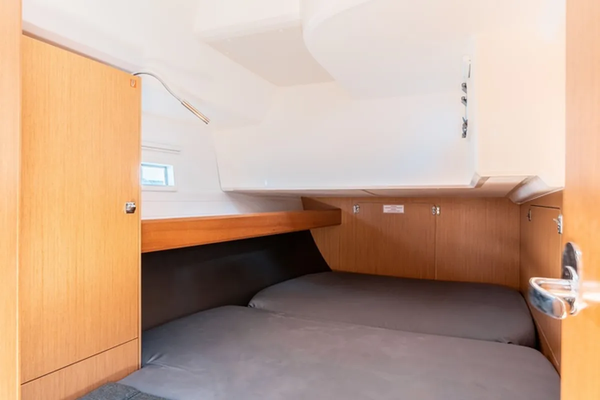 Cabin on Fedra, a Bavaria Cruiser 46 sailboat at Municipal Unit of Rhodes, Greece