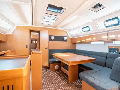 Salon of Fedra, a Bavaria Cruiser 46 sailboat at Municipal Unit of Rhodes, Greece