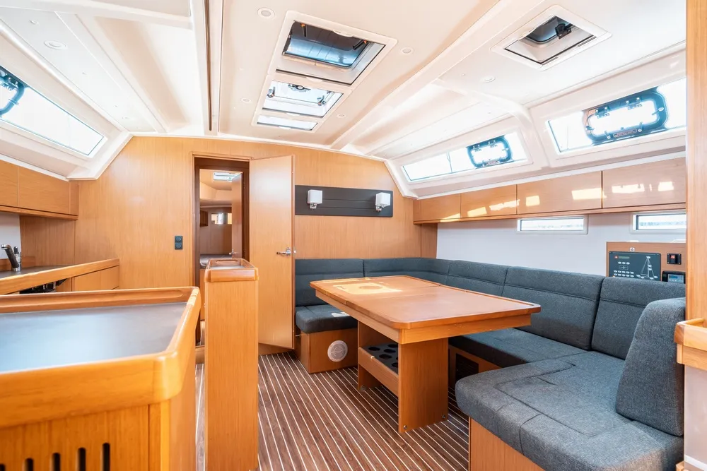 Salon of Fedra, a Bavaria Cruiser 46 sailboat at Municipal Unit of Rhodes, Greece