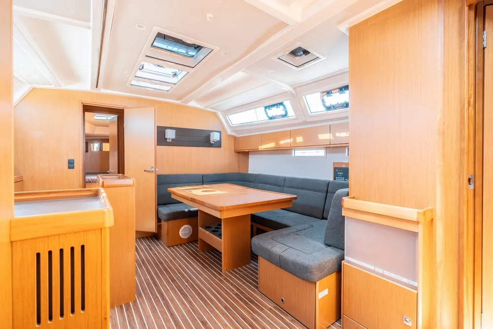 Salon of Fedra, a Bavaria Cruiser 46 sailboat at Municipal Unit of Rhodes, Greece