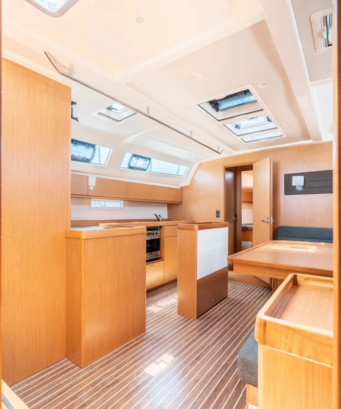Galley of Fedra, a Bavaria Cruiser 46 sailboat at Municipal Unit of Rhodes, Greece