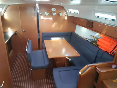 Salon of Lola, a Bavaria Cruiser 40 sailboat at Volos Municipality, Greece