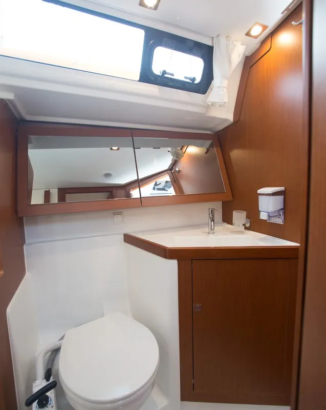 Head on Dianora, a Beneteau Oceanis 45 sailboat at Marmaris, Turkey