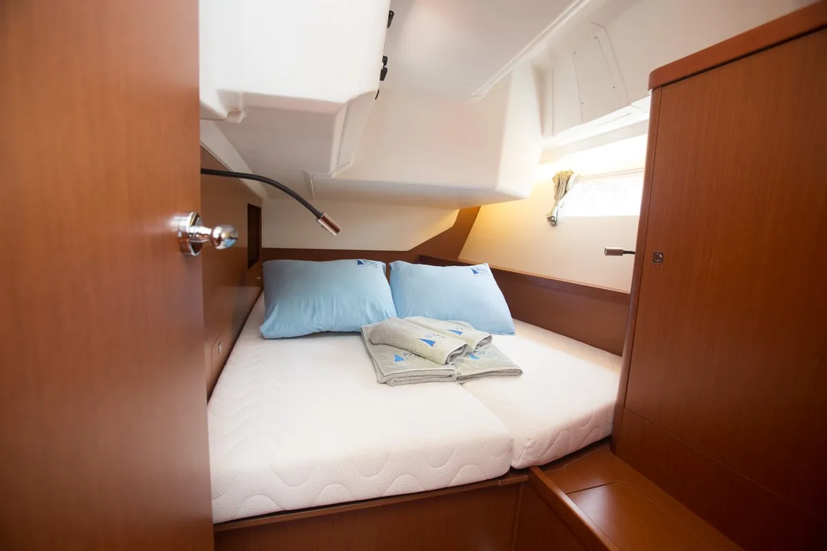 Cabin on Dianora, a Beneteau Oceanis 45 sailboat at Marmaris, Turkey