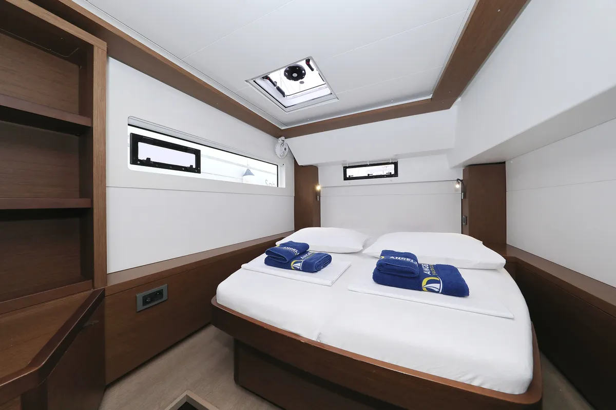 Cabin on Barbarella III, a Lagoon 46 catamaran at Grad Trogir, Croatia
