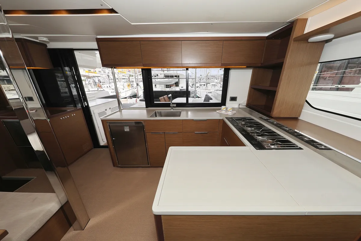 Galley of Barbarella III, a Lagoon 46 catamaran at Grad Trogir, Croatia