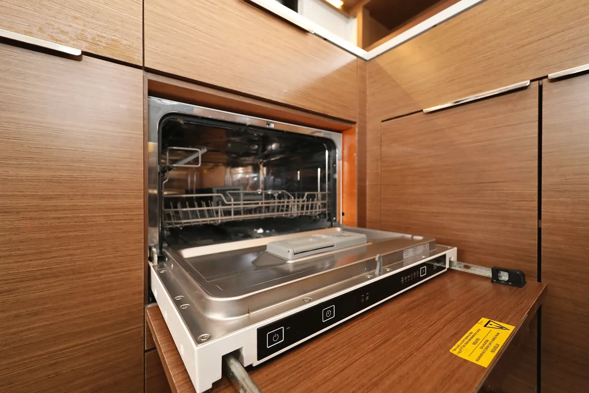 Galley of Barbarella III, a Lagoon 46 catamaran at Grad Trogir, Croatia