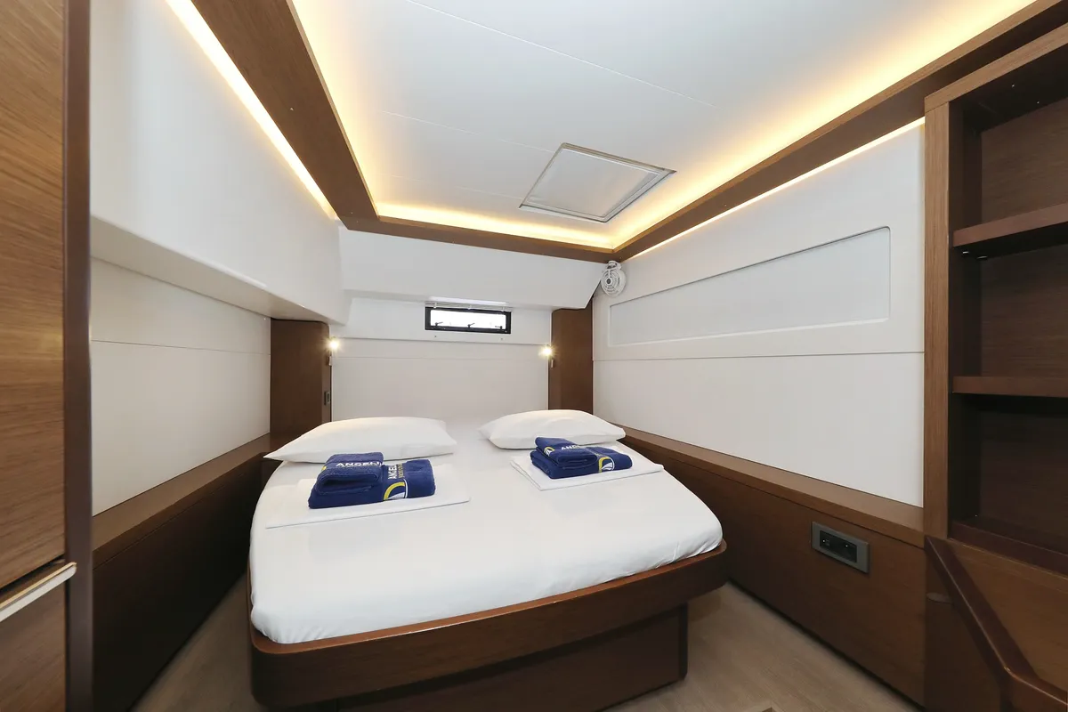 Cabin on Barbarella III, a Lagoon 46 catamaran at Grad Trogir, Croatia