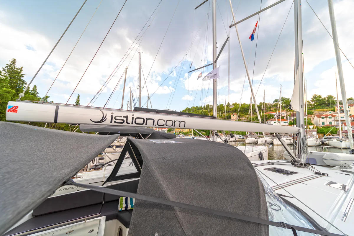 First Touch, a Beneteau Oceanis 40.1 sailboat at Skradin, Croatia