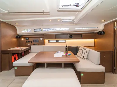 Salon of First Touch, a Beneteau Oceanis 40.1 sailboat at Skradin, Croatia