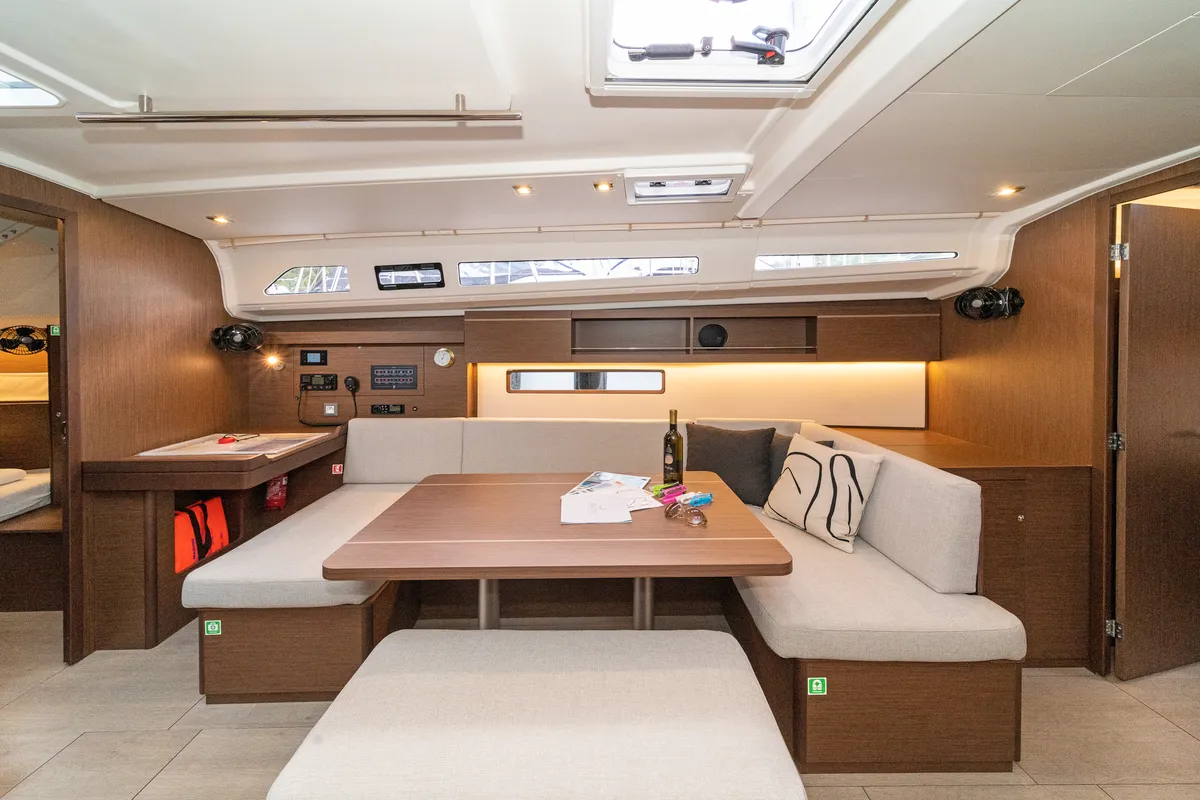 Salon of First Touch, a Beneteau Oceanis 40.1 sailboat at Skradin, Croatia