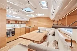 Salon of Elena, a Elan Impression 43 sailboat at Athens, Greece