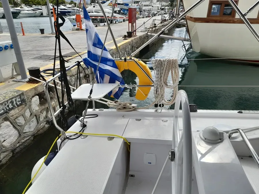 Elena, a Elan Impression 43 sailboat at Athens, Greece