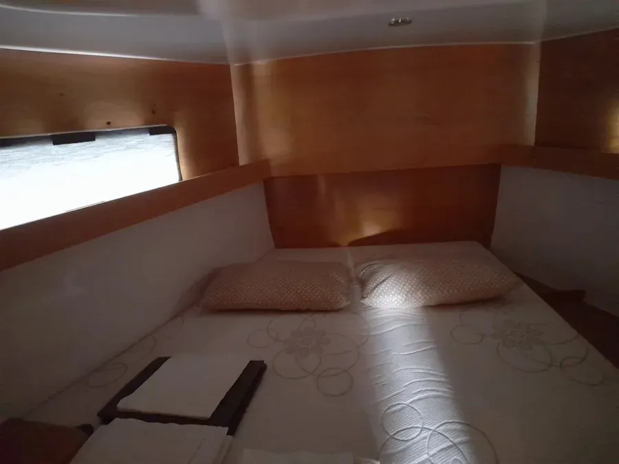 Cabin on Elena, a Elan Impression 43 sailboat at Athens, Greece