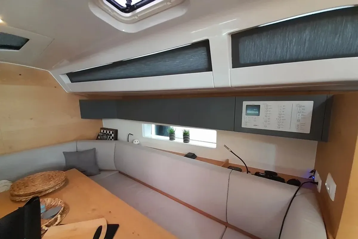 Salon of Elena, a Elan Impression 43 sailboat at Athens, Greece