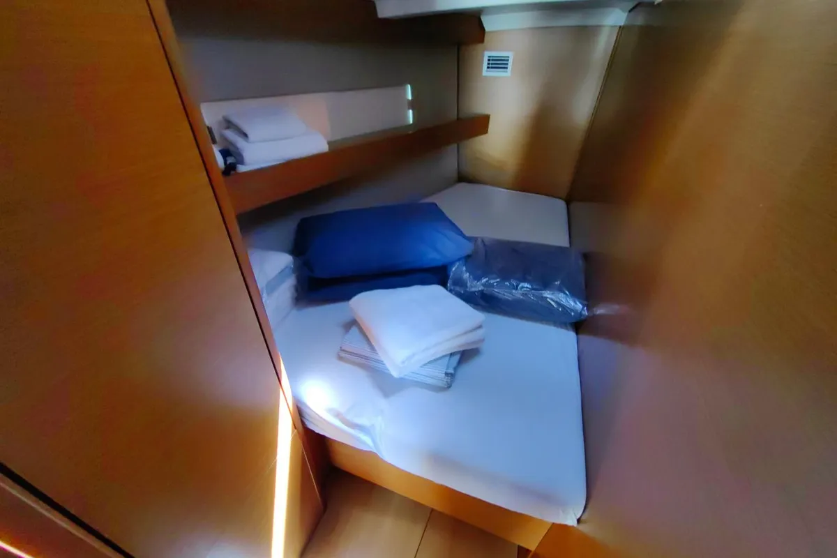 Cabin on Milky Way, a Jeanneau Sun Odyssey 440 sailboat at Grad Pula, Croatia