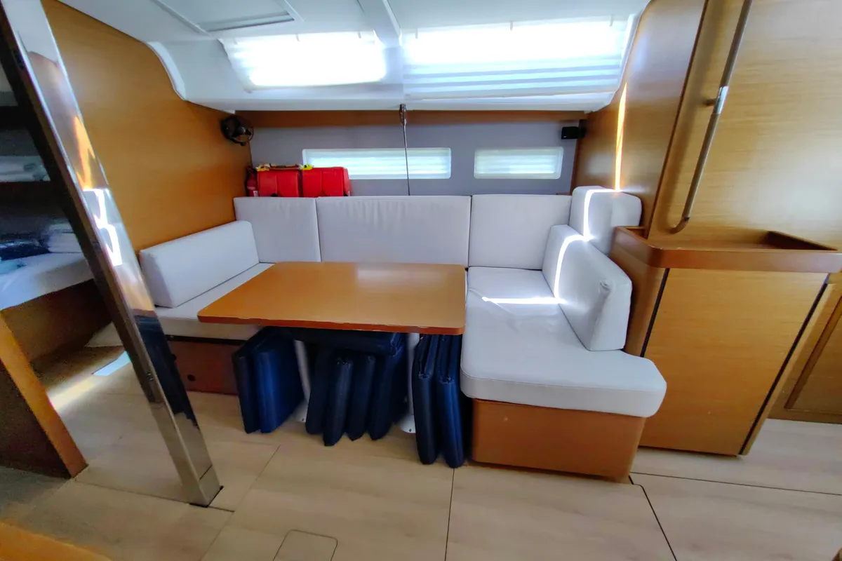 Salon of Milky Way, a Jeanneau Sun Odyssey 440 sailboat at Grad Pula, Croatia