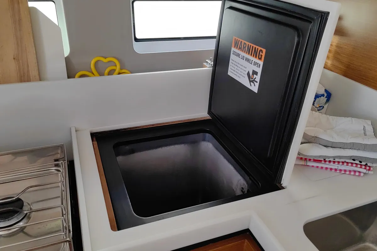 Galley of Milky Way, a Jeanneau Sun Odyssey 440 sailboat at Grad Pula, Croatia