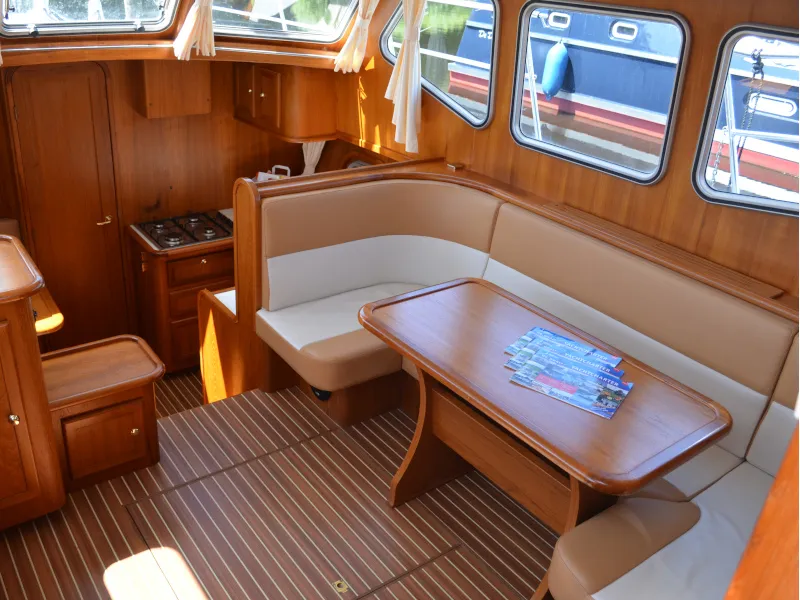 Salon of Drait 88, a De Drait Advantage 38 motorboat at Drachten, Netherlands