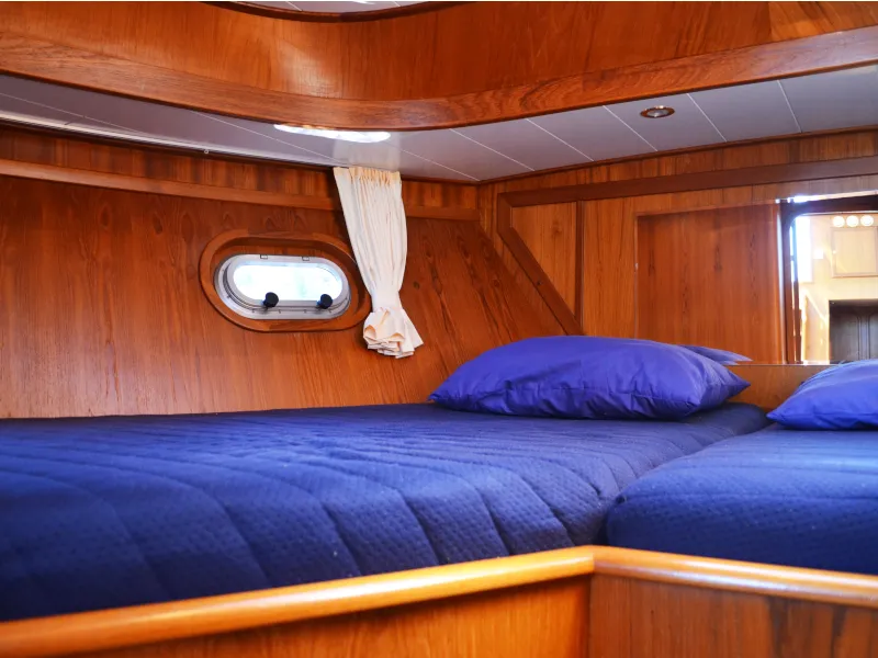 Cabin on Drait 88, a De Drait Advantage 38 motorboat at Drachten, Netherlands