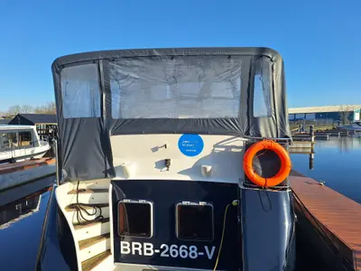 Deck of Drait 88, a De Drait Advantage 38 motorboat at Drachten, Netherlands