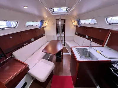 Salon of Sicily, a Hanse 320 sailboat at Marsala, Italy