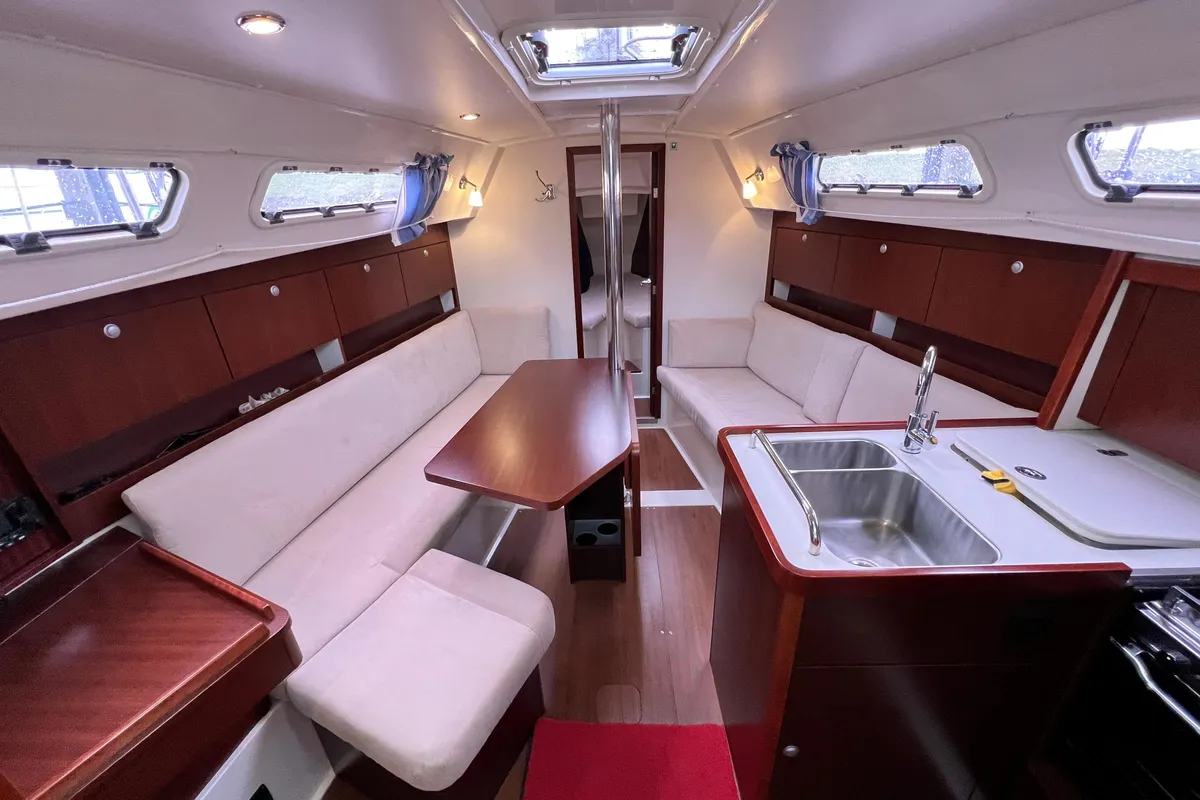 Salon of Sicily, a Hanse 320 sailboat at Marsala, Italy