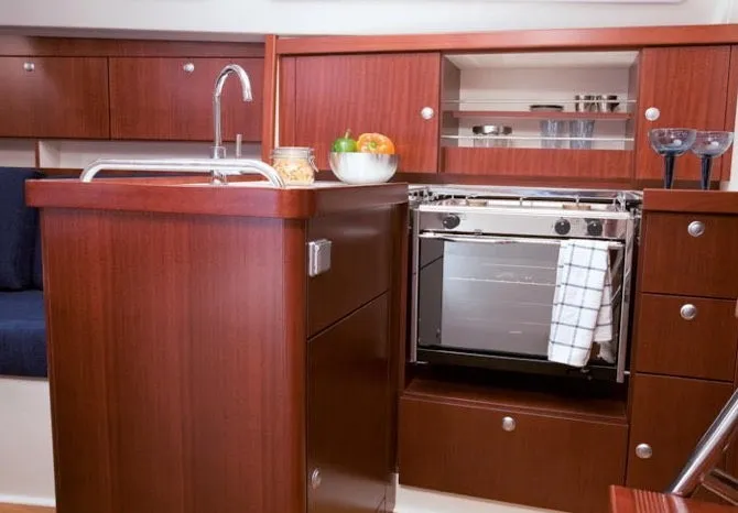 Galley of Sicily, a Hanse 320 sailboat at Marsala, Italy