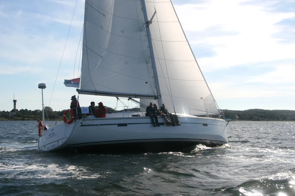 Salon of Momo, a Bavaria Cruiser 46 sailboat at Heiligenhafen, Germany