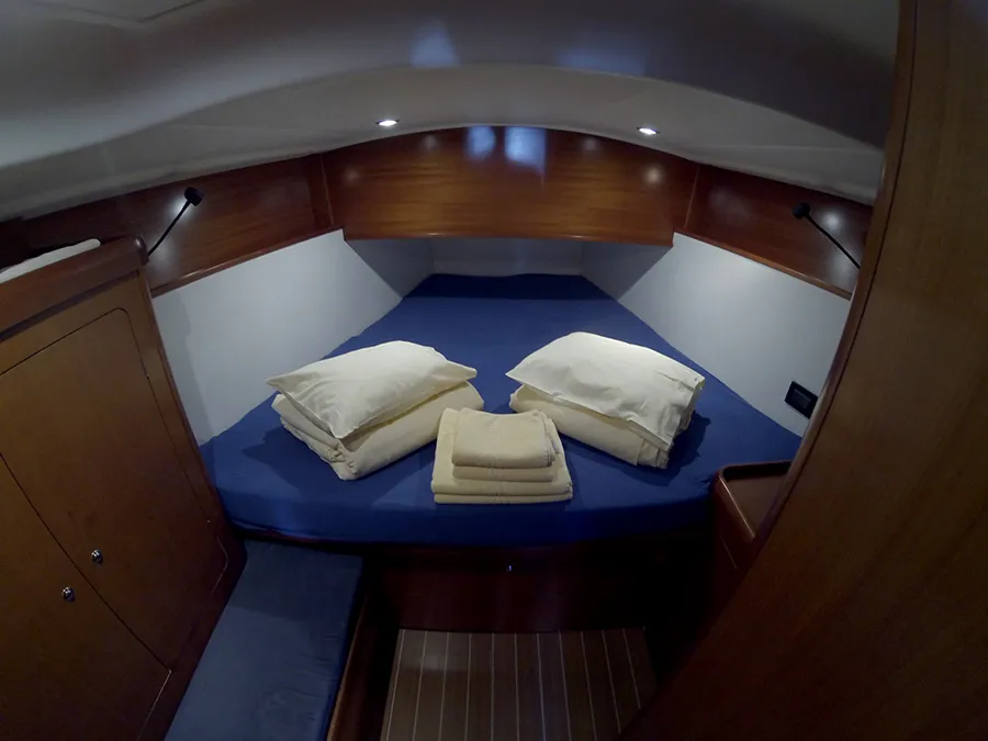 Cabin on Kety, a Grand Soleil 50 sailboat at Grad Šibenik, Croatia