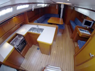 Galley of Kety, a Grand Soleil 50 sailboat at Grad Šibenik, Croatia