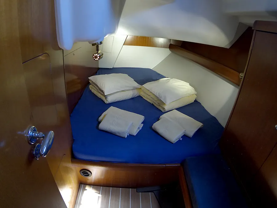 Cabin on Kety, a Grand Soleil 50 sailboat at Grad Šibenik, Croatia