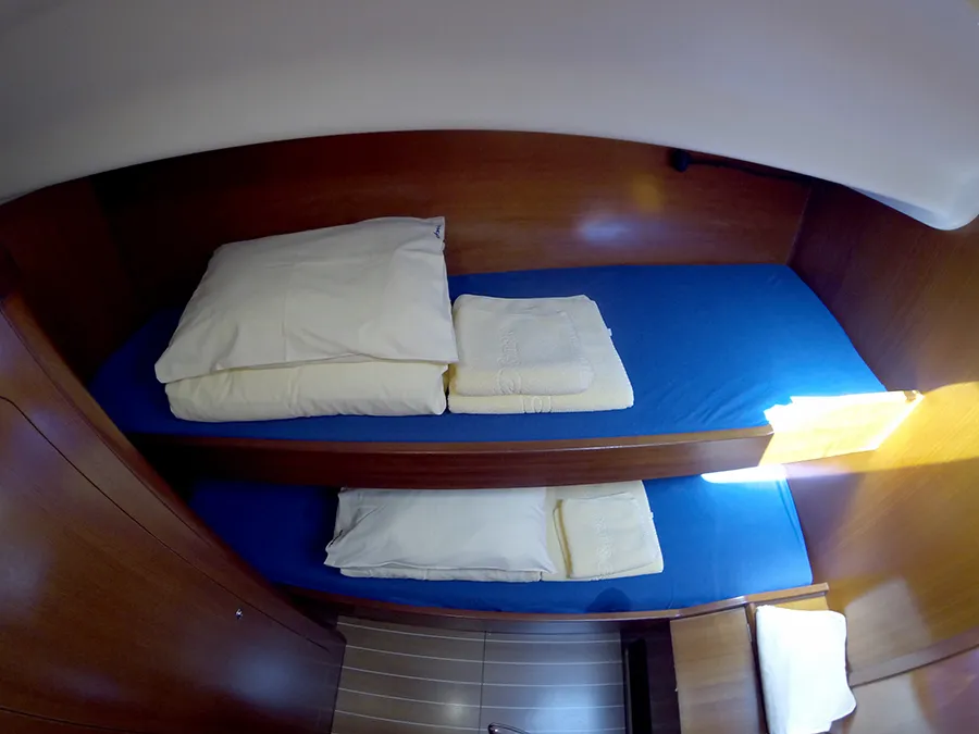 Cabin on Kety, a Grand Soleil 50 sailboat at Grad Šibenik, Croatia