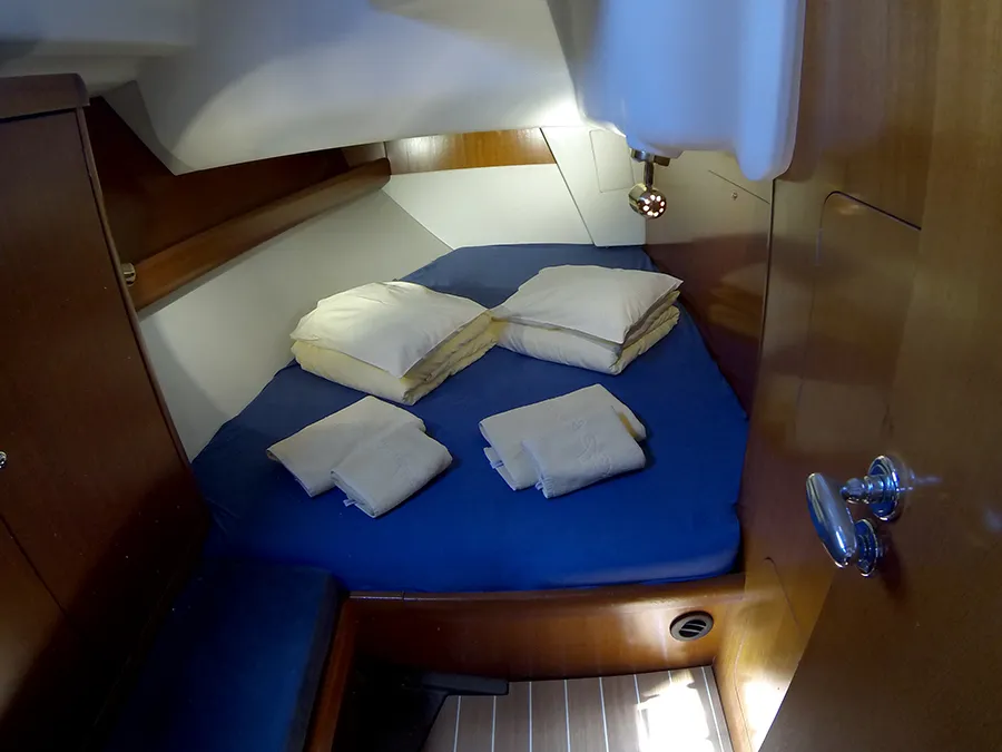 Cabin on Kety, a Grand Soleil 50 sailboat at Grad Šibenik, Croatia