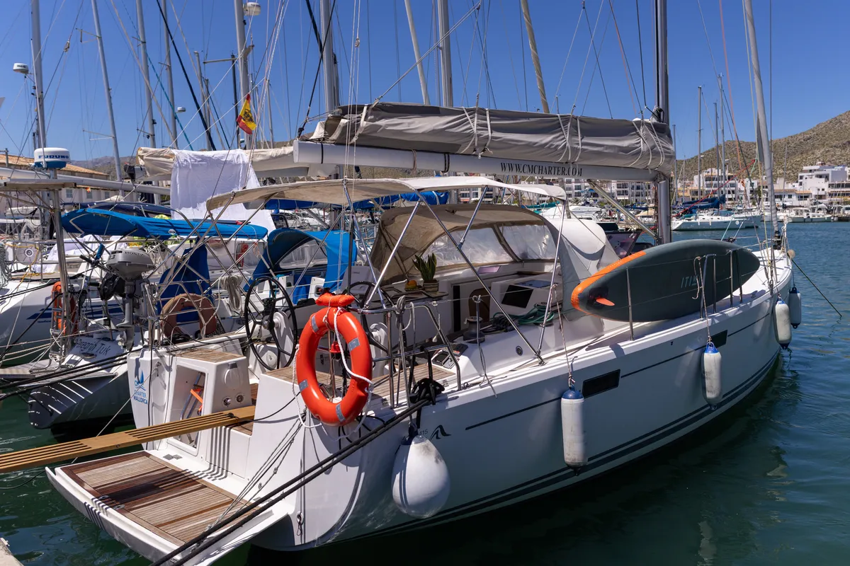 NORD STAR, a Hanse 415 sailboat at Port de Pollença, Spain