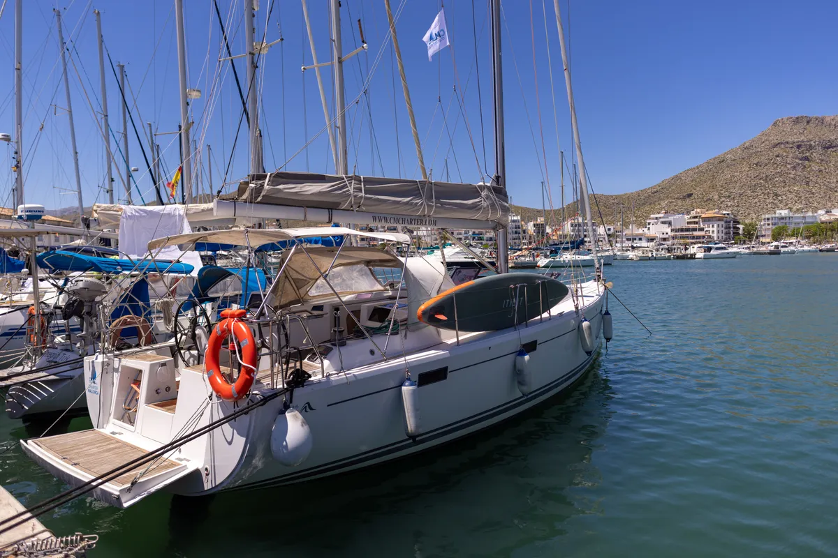 NORD STAR, a Hanse 415 sailboat at Port de Pollença, Spain