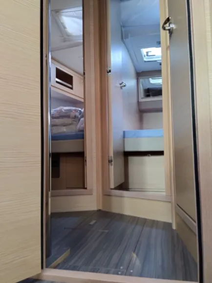 Cabin on Marco Polo, a Dufour 470 sailboat at Municipal Unit of Lefkada, Greece
