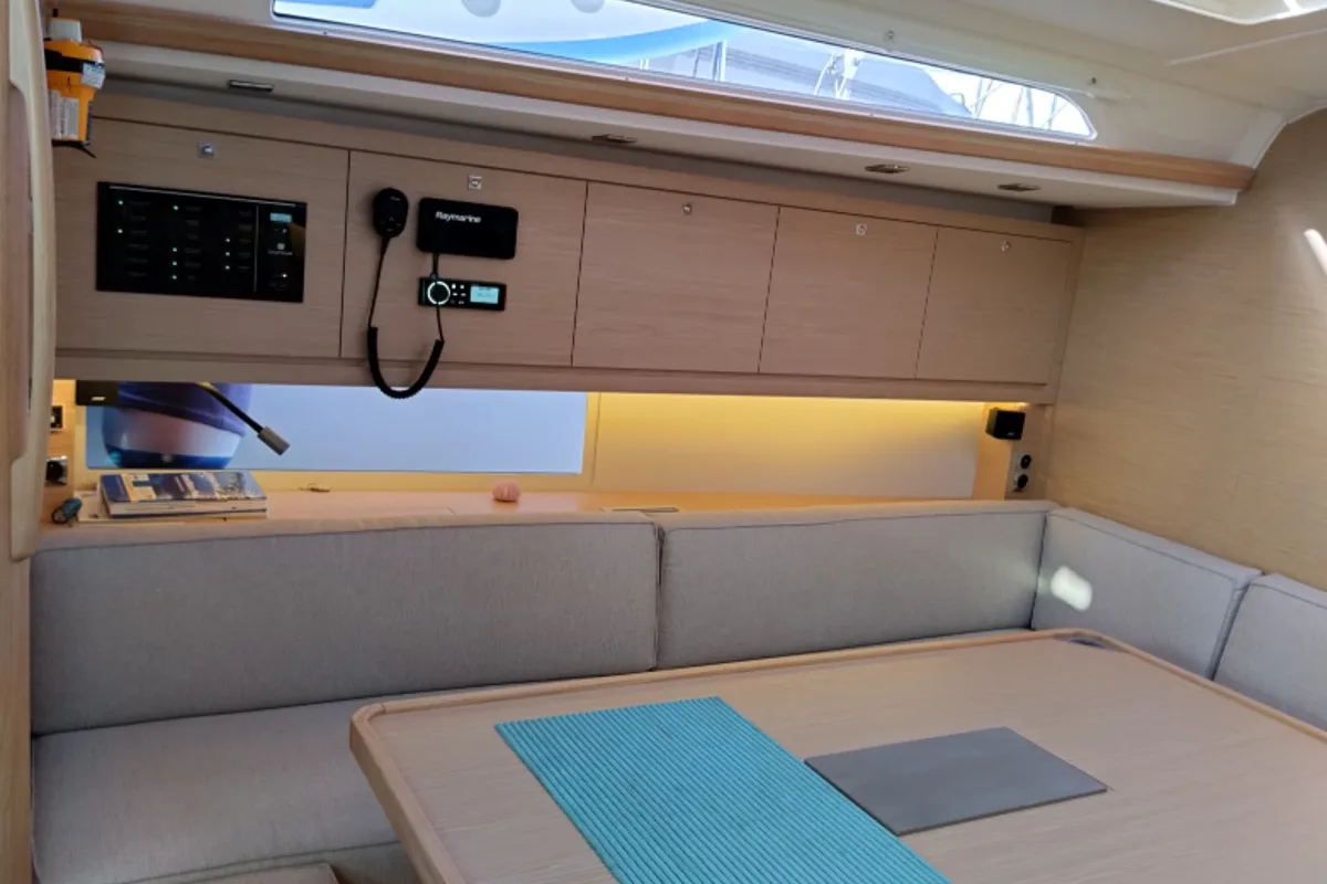 Salon of Marco Polo, a Dufour 470 sailboat at Municipal Unit of Lefkada, Greece