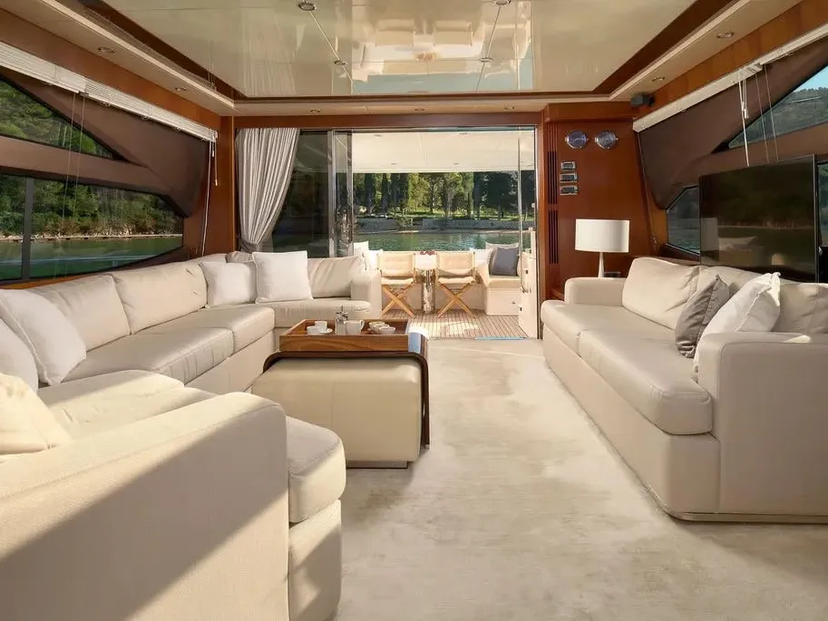 Champion, a Princess 72 Fly motor yacht at Podstrana - Miljevac, Croatia