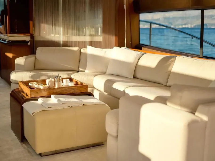 Champion, a Princess 72 Fly motor yacht at Podstrana - Miljevac, Croatia