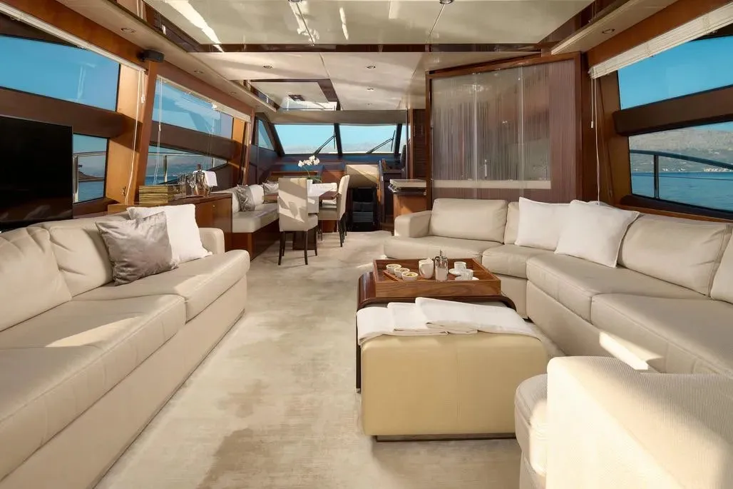 Champion, a Princess 72 Fly motor yacht at Podstrana - Miljevac, Croatia