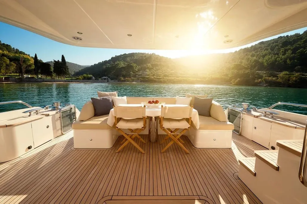 Champion, a Princess 72 Fly motor yacht at Podstrana - Miljevac, Croatia