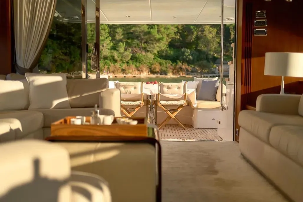Champion, a Princess 72 Fly motor yacht at Podstrana - Miljevac, Croatia
