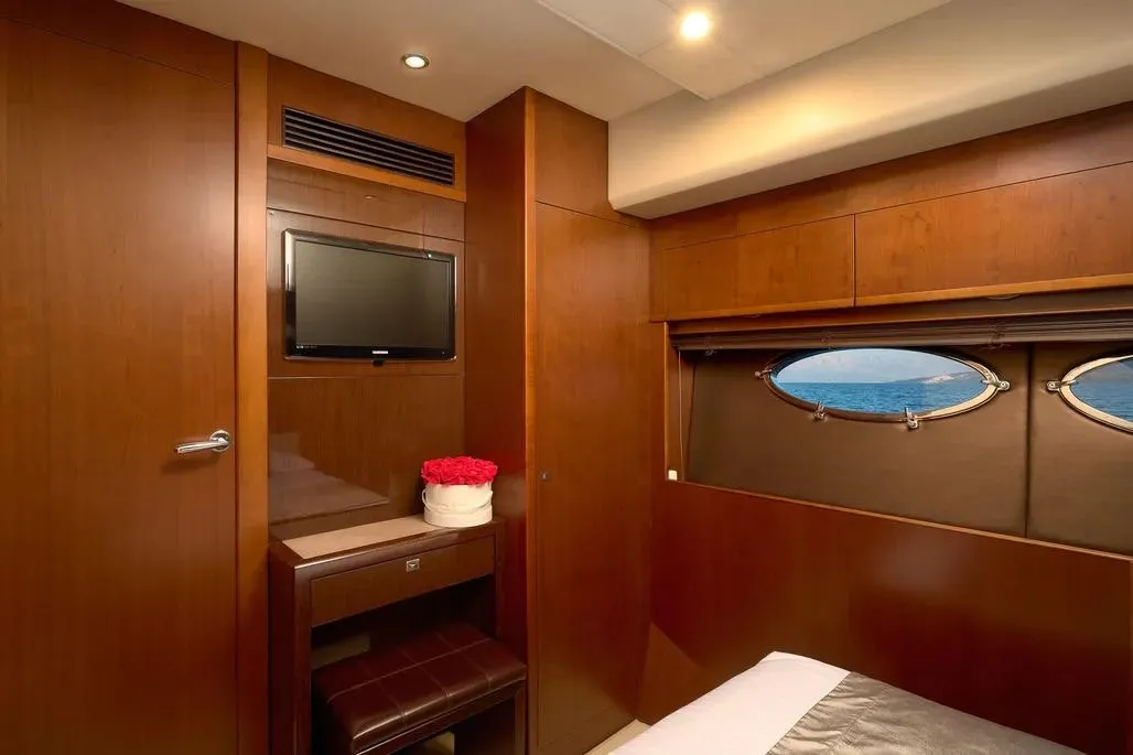 Champion, a Princess 72 Fly motor yacht at Podstrana - Miljevac, Croatia